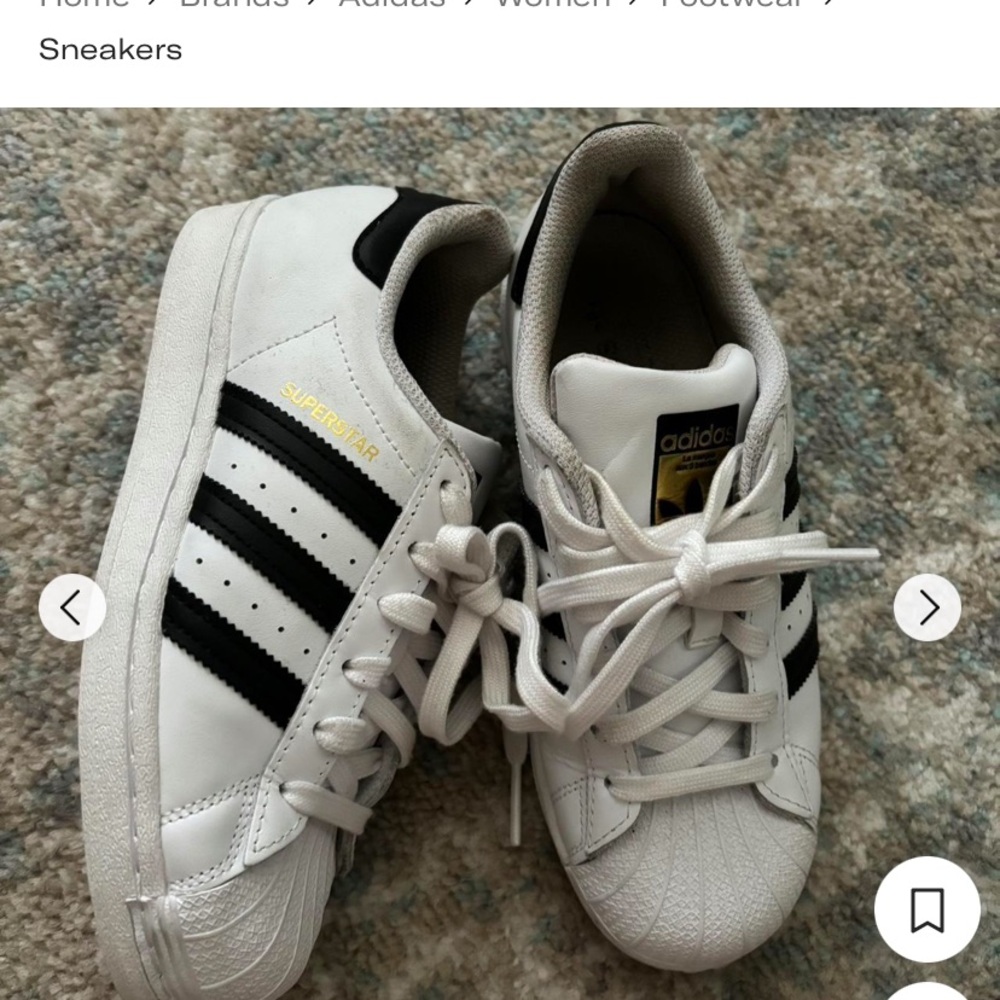 Adidas Superstar White with Black Stripes